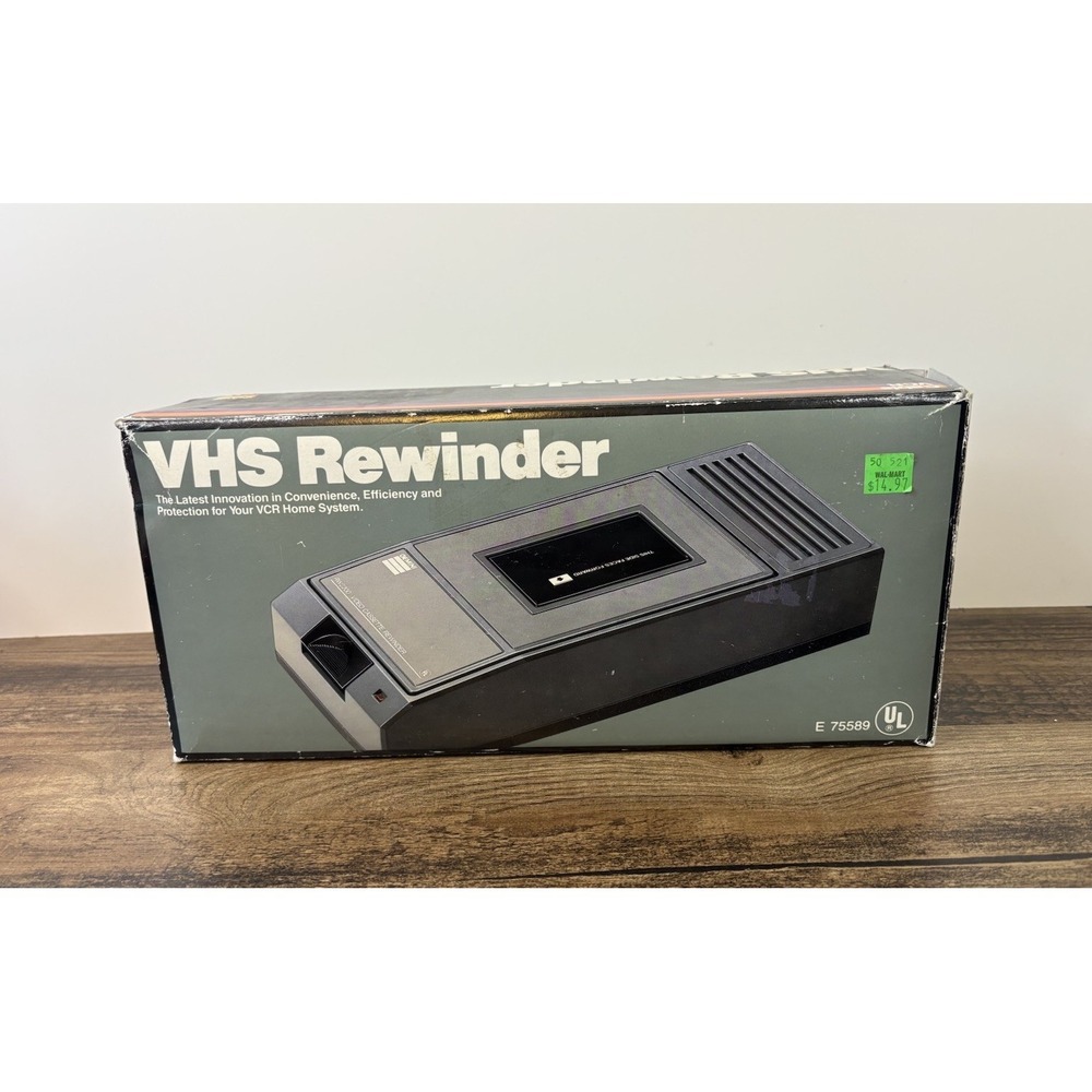 Vintage Gemini E 75589 VHS Video Cassette Rewinder In Box USED TESTED